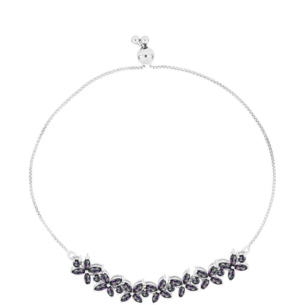 Pulsera de Plata con Cuarzo Místico Verde de Brasil 1 