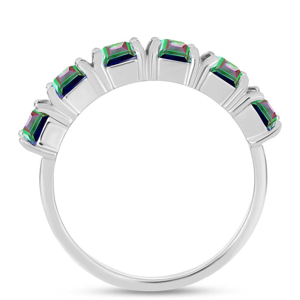 Anillo de Plata con Cuarzo Místico Verde de Brasil 2 