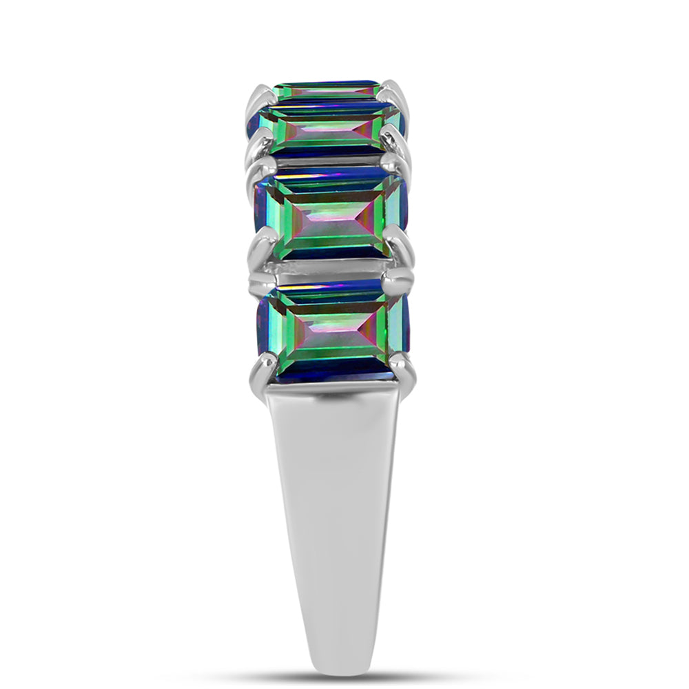 Anillo de Plata con Cuarzo Místico Verde de Brasil 4 