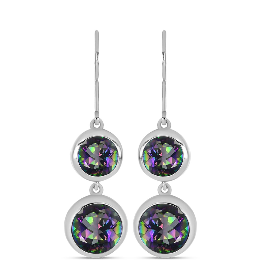 Pendientes de Plata con Cuarzo Místico Verde de Brasil 1 