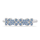 Anillo de Plata con Moisanita azul océano