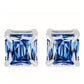 Pendientes de Plata con Moisanita azul océano
