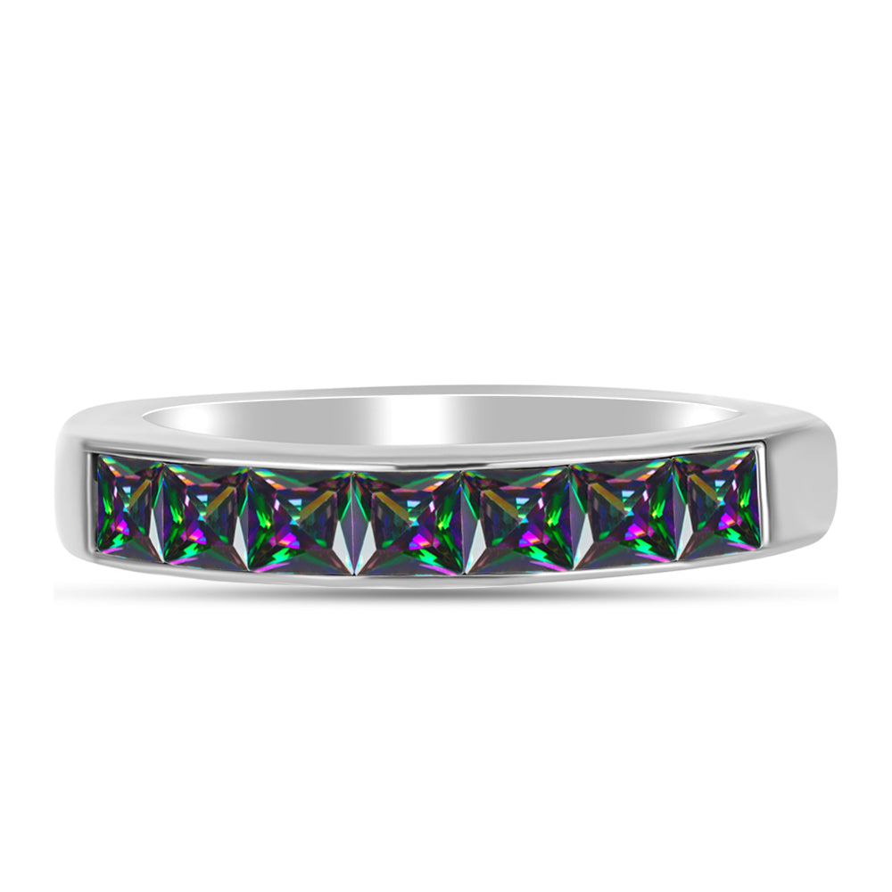 Anillo de Plata con Cuarzo Místico Verde de Brasil 1 