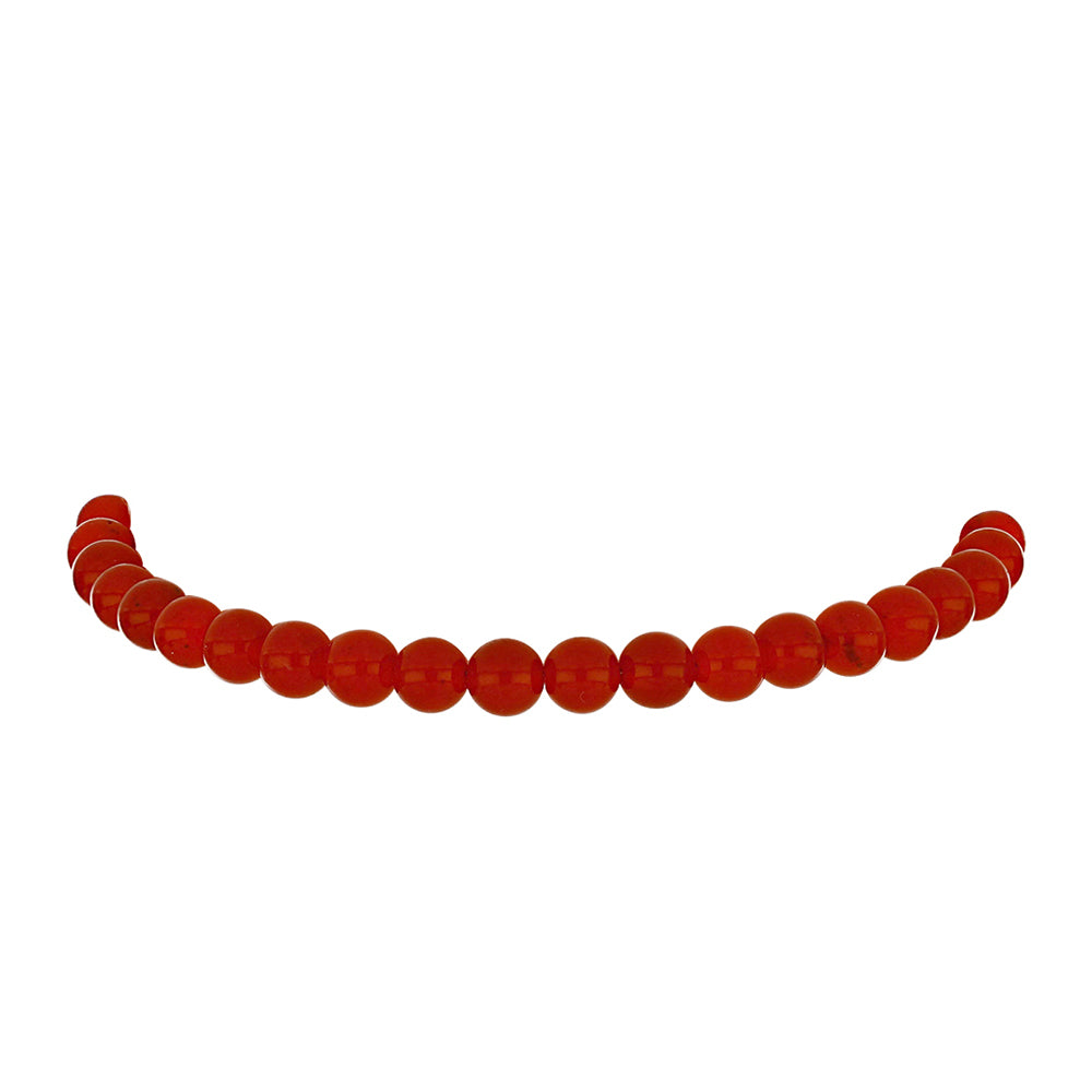 Pulsera de Plata Bañada en Oro con Ágata Roja 2 