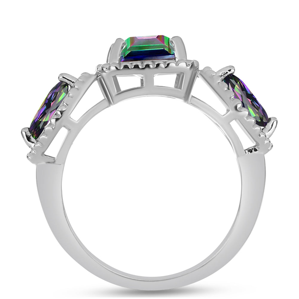 Anillo de Plata con Cuarzo Místico Verde de Brasil 2 