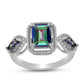 Anillo de Plata con Cuarzo Místico Verde de Brasil