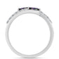 Anillo de Plata con Cuarzo Místico Verde de Brasil y Topacio Blanco