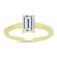 Anillo de Plata Bañada en Oro con Diamante certificado y cultivado en laboratorio