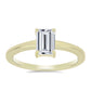 Anillo de Plata Bañada en Oro con Diamante certificado y cultivado en laboratorio