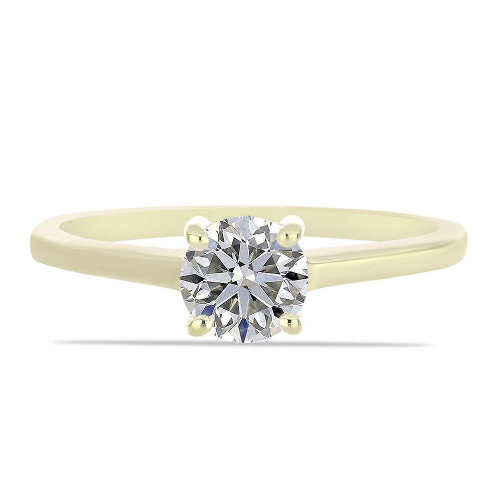 Anillo de Plata Bañada en Oro con Diamante certificado y cultivado en laboratorio 1 