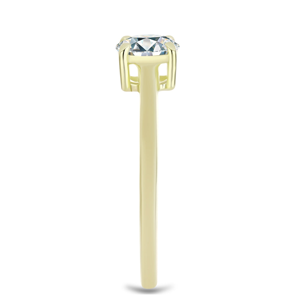 Anillo de Plata Bañada en Oro con Diamante certificado y cultivado en laboratorio 4 