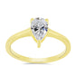 Anillo de Plata Bañada en Oro con Diamante certificado y cultivado en laboratorio