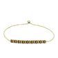 Pulsera de Plata Bañada en Oro con Cuarzo Coñac y Topacio Blanco