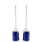 Pendientes de Plata con Zafiro Azul Australiano