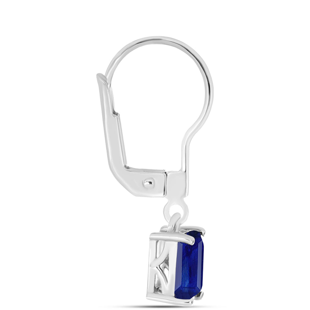 Pendientes de Plata con Zafiro Azul Australiano 2 
