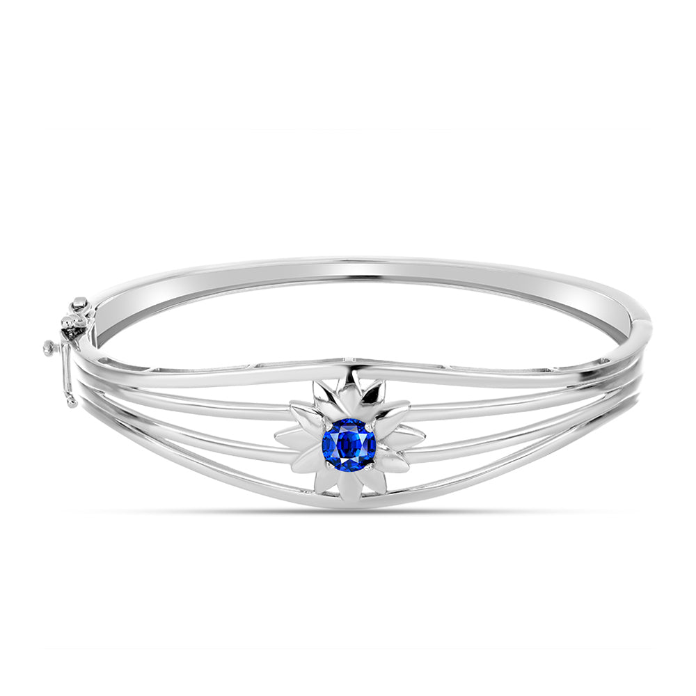 Brazalete de Plata con Zafiro Azul Australiano 4 