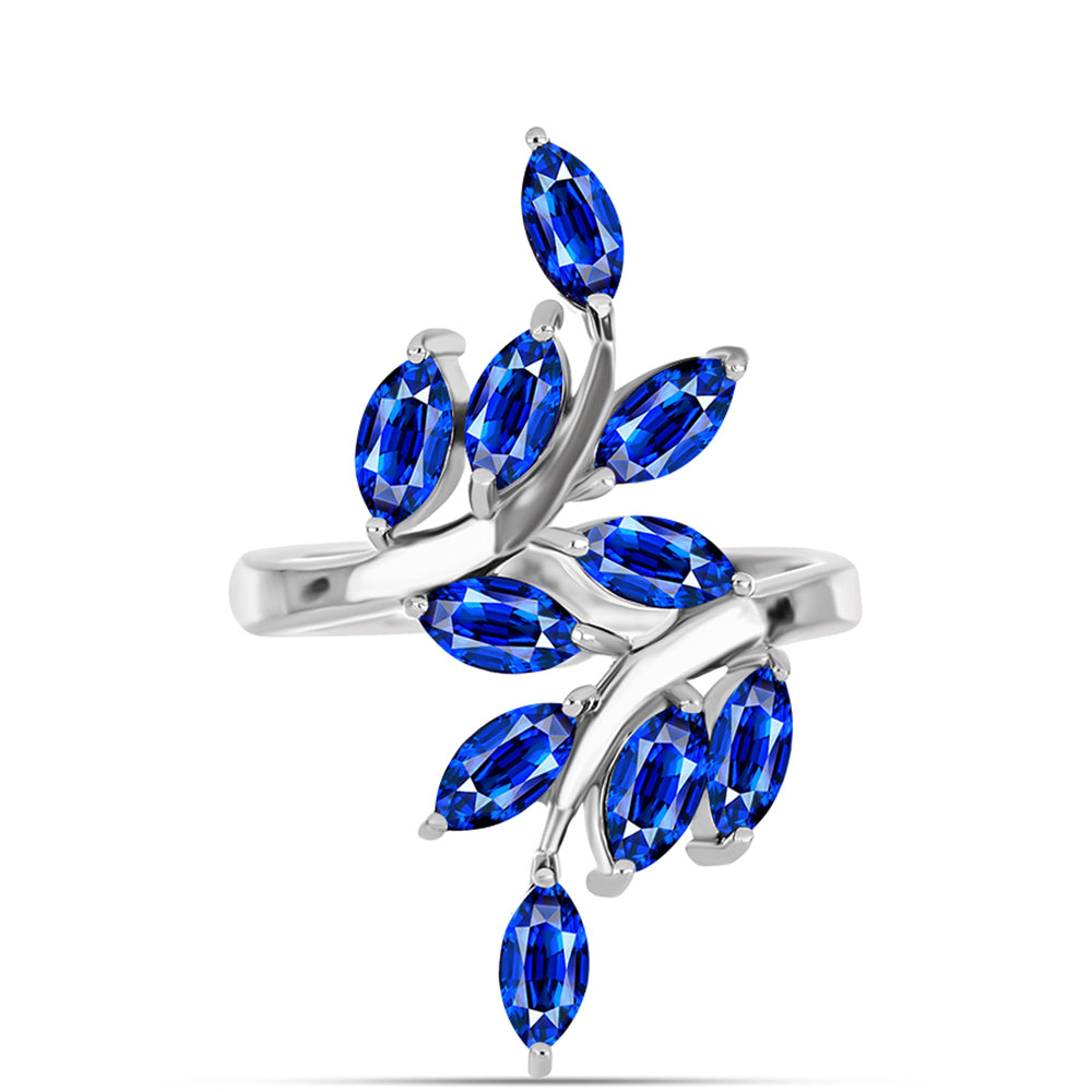 Anillo de Plata con Zafiro Azul Australiano