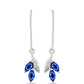 Pendientes de Plata con Zafiro Azul Australiano y Topacio Blanco