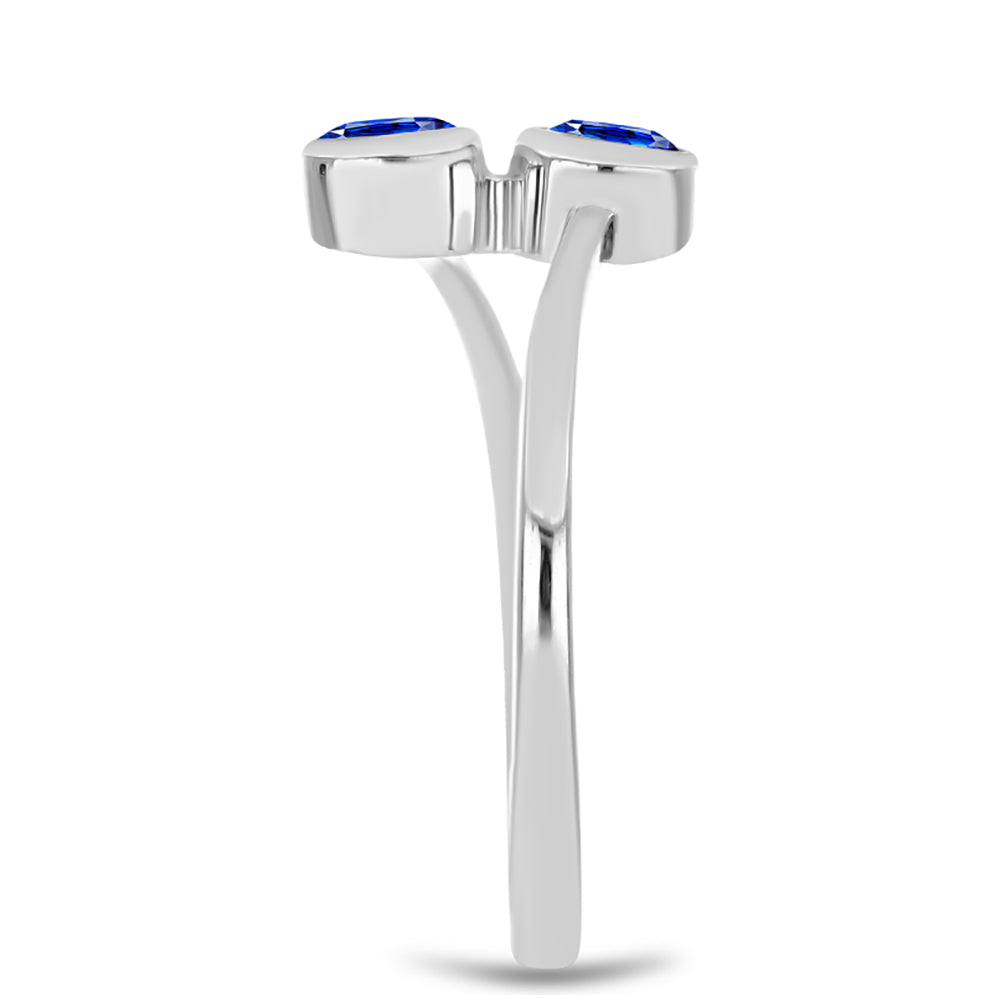 Anillo de Plata con Zafiro Azul Australiano 4 