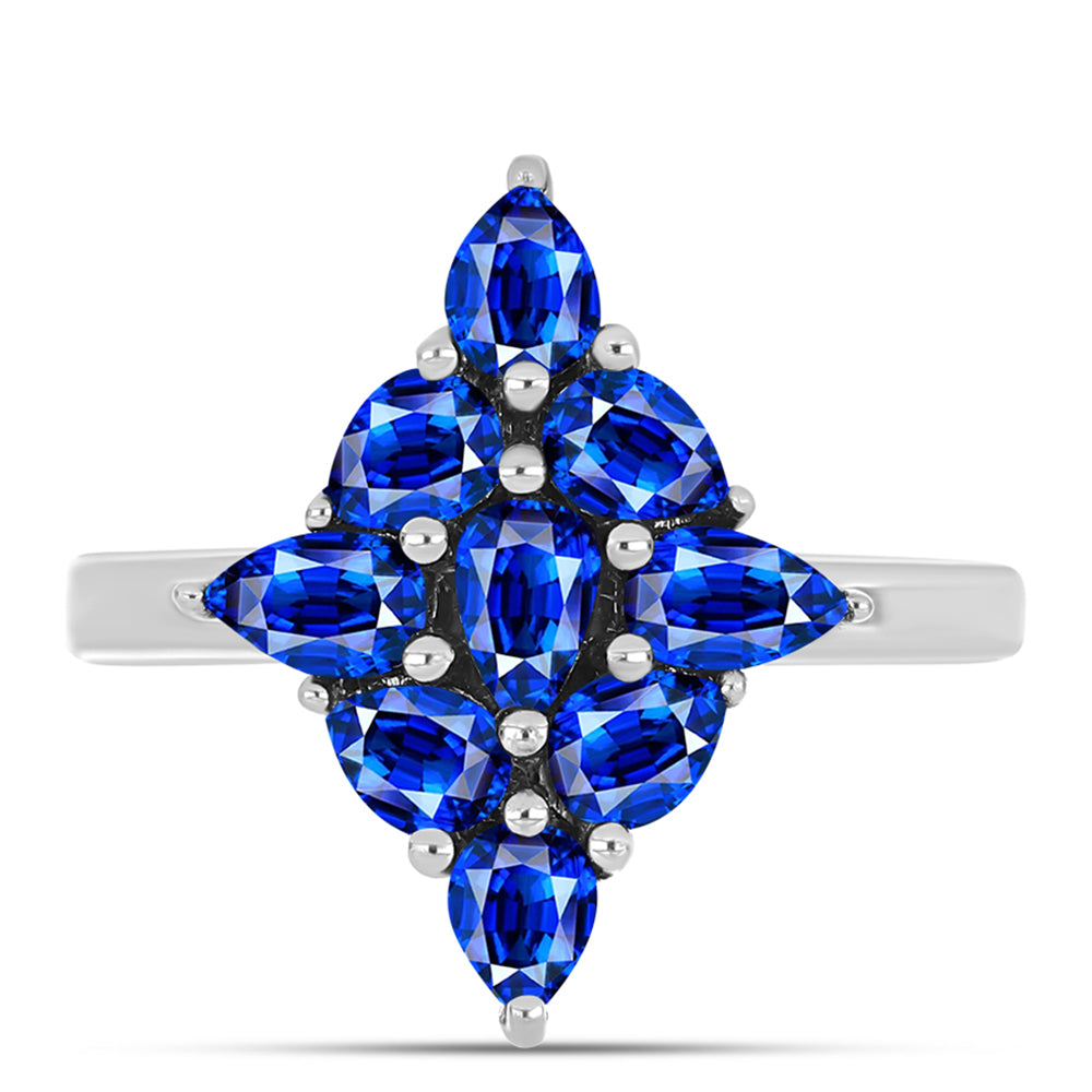 Anillo de Plata con Zafiro Azul Australiano 5 