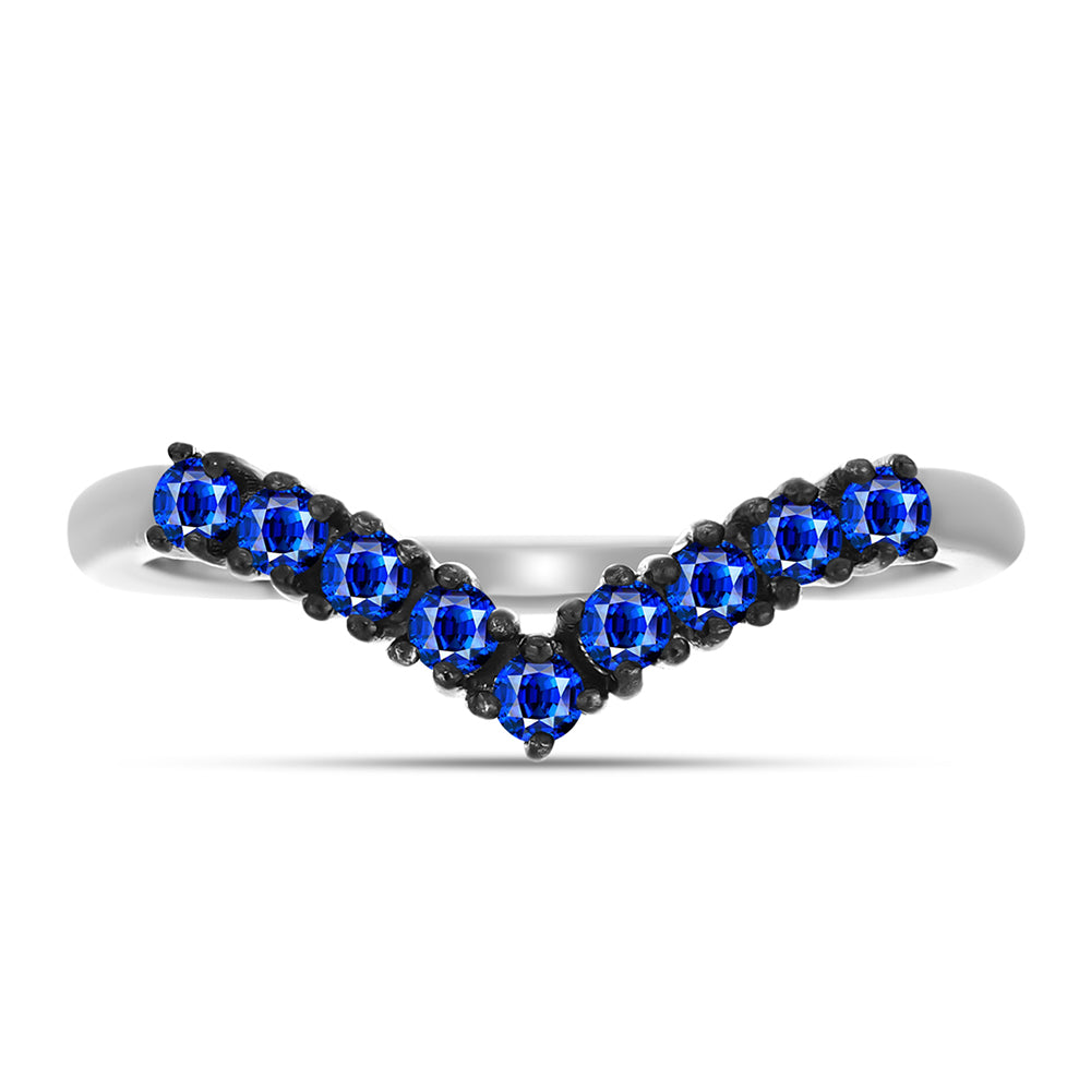 Anillo de Plata con Zafiro Azul Australiano 5 
