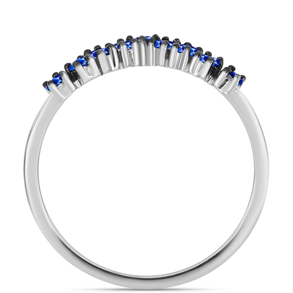 Anillo de Plata con Zafiro Azul Australiano 6 