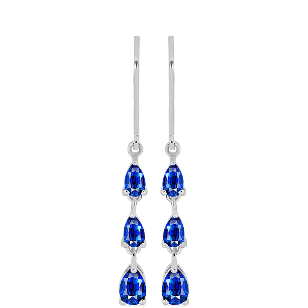 Pendientes de Plata con Zafiro Azul Australiano 1 