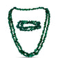 Conjunto Pepita con Ágata Verde ( Collar +Pulsera )