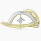 Anillo de Plata Bañada en Oro con Diamante blanco