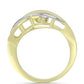 Anillo de Plata Bañada en Oro con Diamante blanco