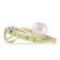 Colgante de Plata Bañada en Oro con Diamante blanco y Perla de Agua Dulce