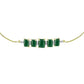 Pulsera de Plata Bañada en Oro con Ágata Verde