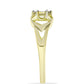 Anillo de Plata Bañada en Oro con Diamante blanco