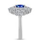 Anillo de Plata con Zafiro Azul Australiano y Topacio Blanco
