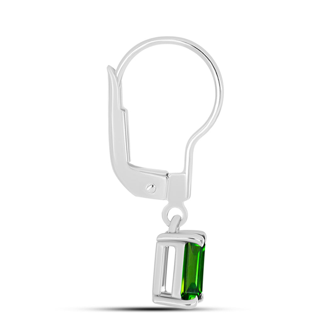 Pendientes de Plata con Diópsido de Cromo 4 