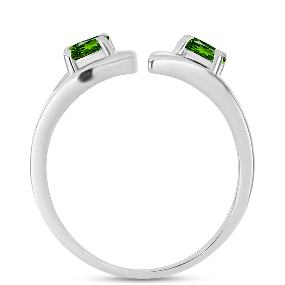 Anillo de Plata con Diópsido de Cromo 2 