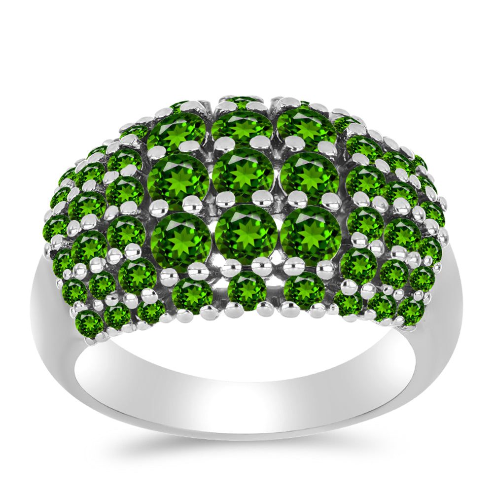 Anillo de Plata con Diópsido de Cromo 7 