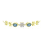 Pulsera de Plata Bañada en Oro con Labradorita y Topacio Blanco