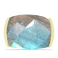 Anillo de Plata Bañada en Oro con Labradorita