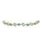 Pulsera de Plata Bañada en Oro con Labradorita y Topacio Blanco