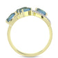 Anillo de Plata Bañada en Oro con Labradorita