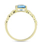 Anillo de Plata Bañada en Oro con Labradorita