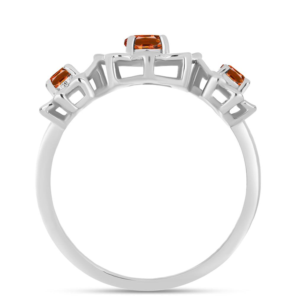 Anillo de Plata con Citrino de Madeira 2 