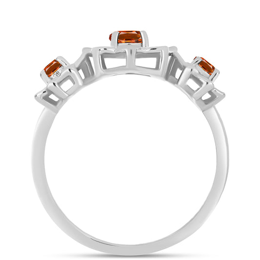 Anillo de Plata con Citrino de Madeira