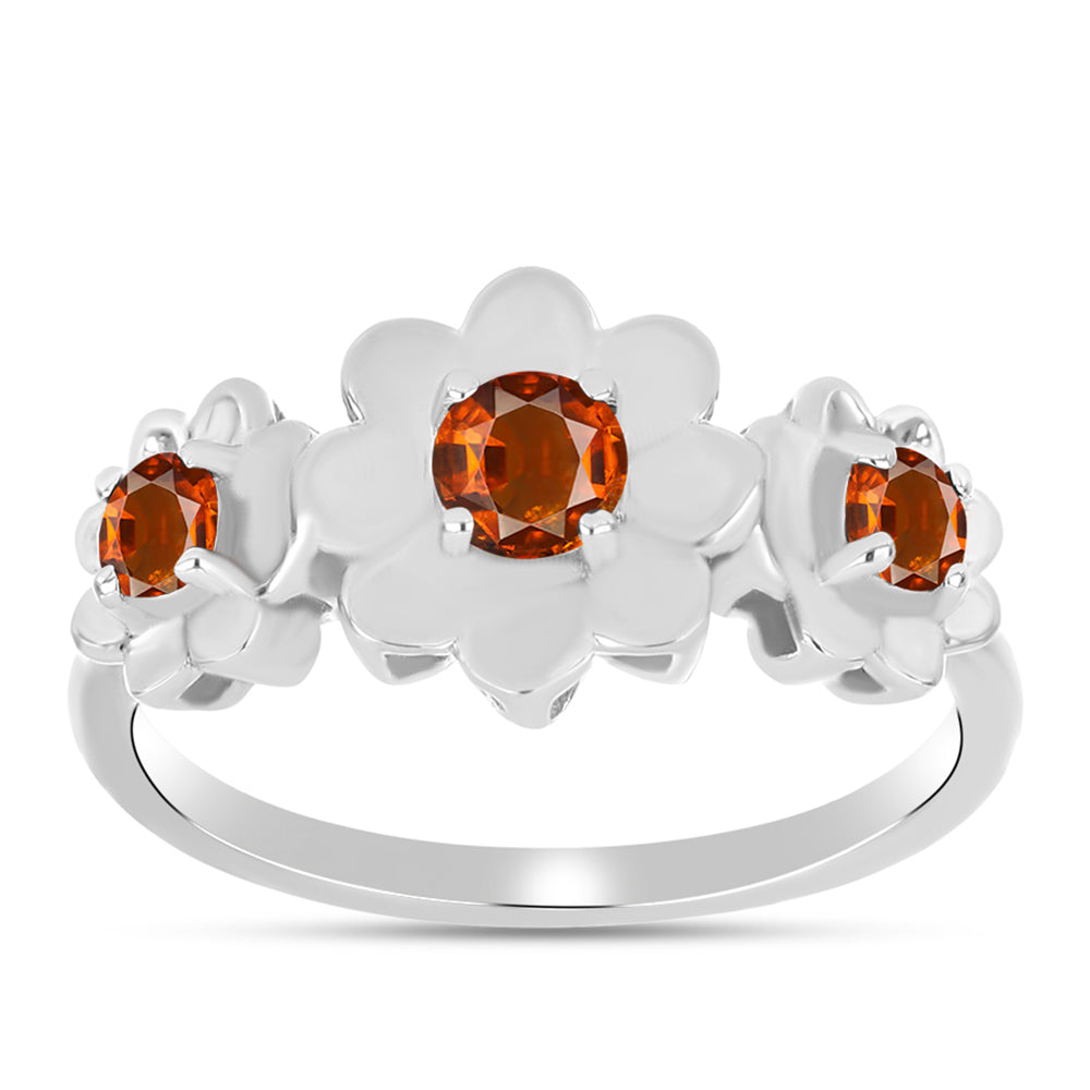 Anillo de Plata con Citrino de Madeira 3 