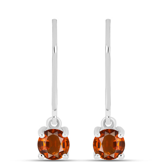 Pendientes de Plata con Citrino de Madeira