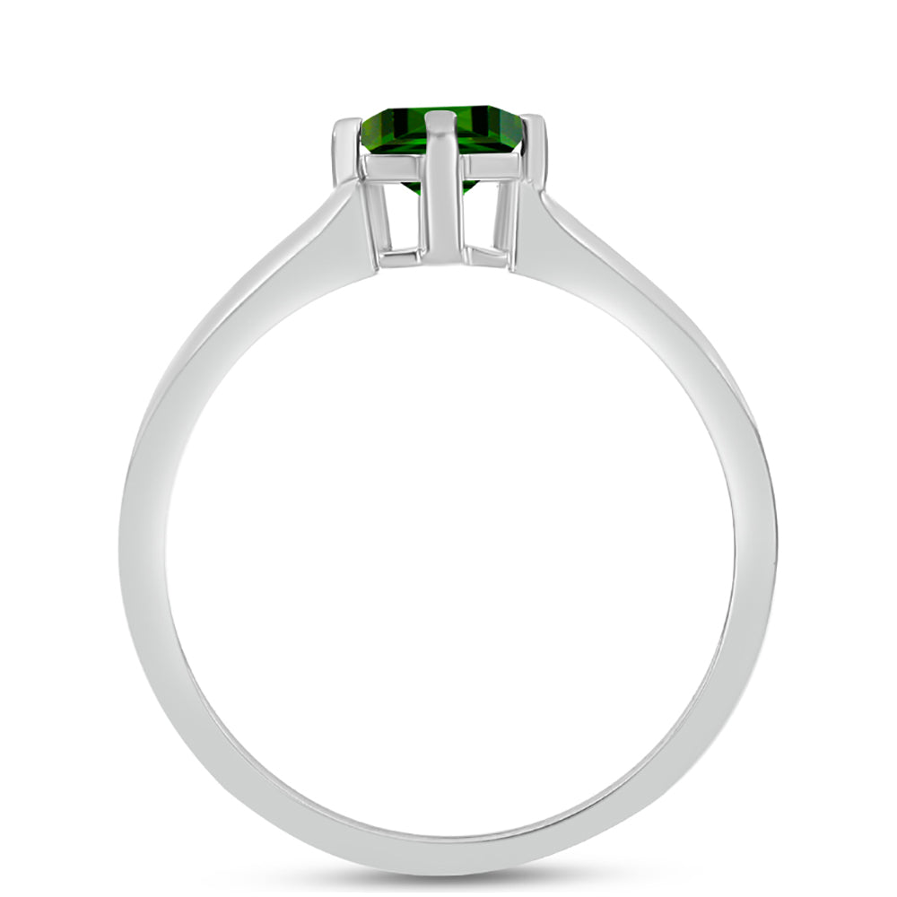 Anillo de Plata con Diópsido de Cromo