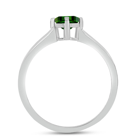 Anillo de Plata con Diópsido de Cromo