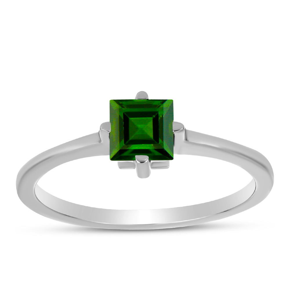 Anillo de Plata con Diópsido de Cromo 3 