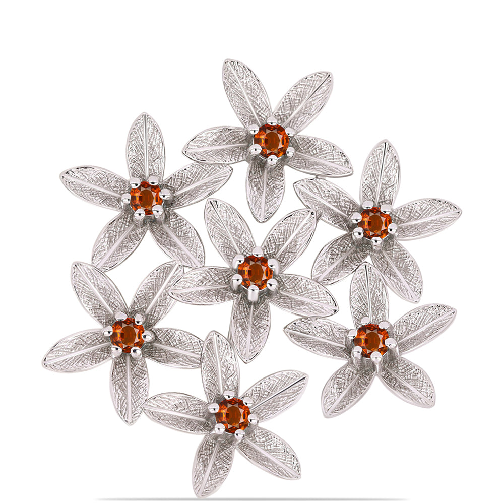 Broche de Plata con Citrino de Madeira